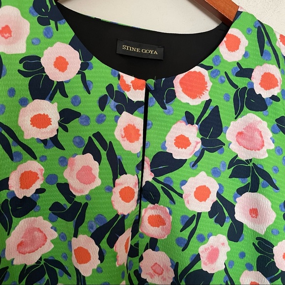 Stine Goya Kori Marketplace Midi Dress Puff Sleeve Size Medium - Picture 9 of 12